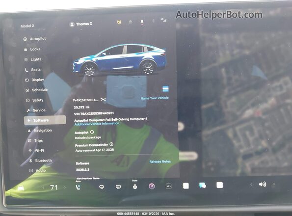 7SAXCDE53RF443231 2024 TESLA MODEL X Blue 