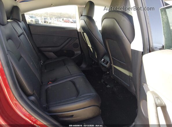 7SAYGAEEXRF074343 2024 TESLA MODEL Y Red VIN կոդի պիտակի տեսք