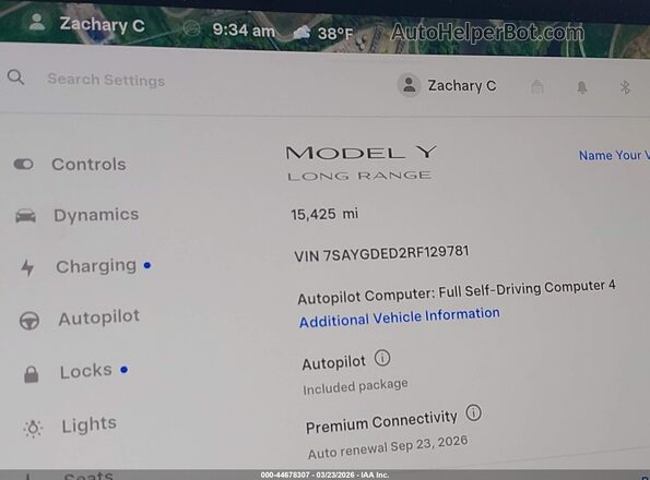 7SAYGDED2RF129781 2024 TESLA MODEL Y White 