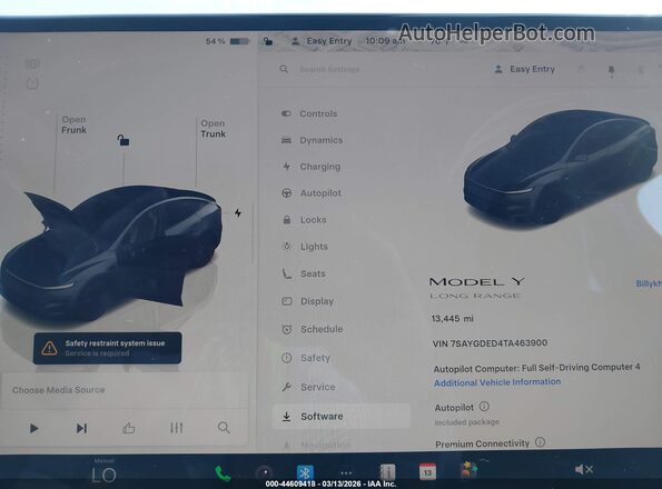 7SAYGDED4TA463900 2026 TESLA MODEL Y Gray 