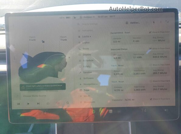 7SAYGDED7TA416876 2026 TESLA MODEL Charcoal Widok zestawu wskaźników