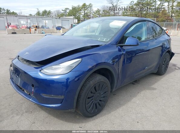 7SAYGDED9RF160249 2024 TESLA MODEL Y Blue Առջևի ձախ երեք քառորդ տեսարան