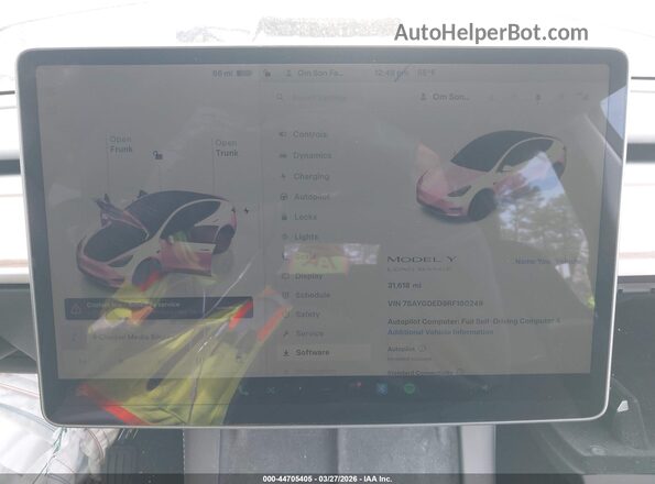 7SAYGDED9RF160249 2024 TESLA MODEL Y Blue Հետևի նստատեղերի տեսք