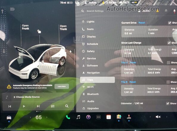 7SAYGDED9TA500973 2026 TESLA MODEL White Вид щитка приладів