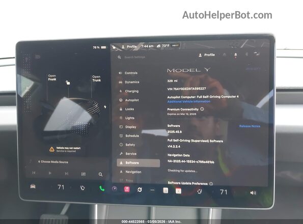 7SAYGDED9TA595227 2026 TESLA MODEL Y Gray 
