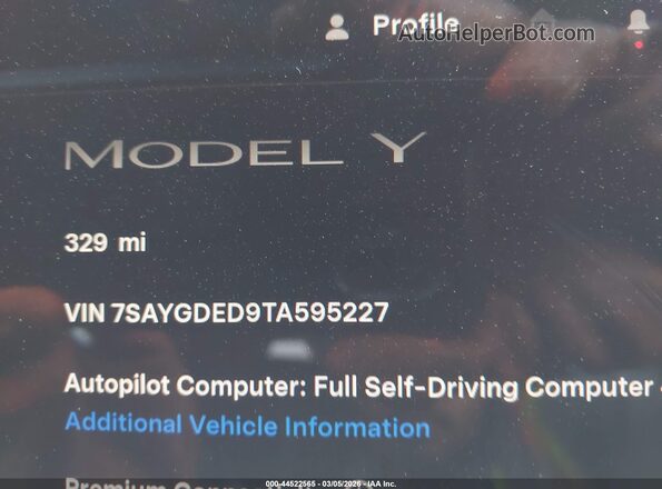 7SAYGDED9TA595227 2026 TESLA MODEL Y Gray 