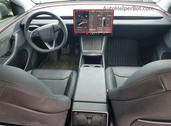 7SAYGDEE0TF339862 2026 TESLA MODEL Gray Vista del salpicadero