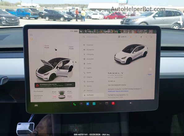 7SAYGDEE3PF706419 2023 TESLA MODEL Y White 
