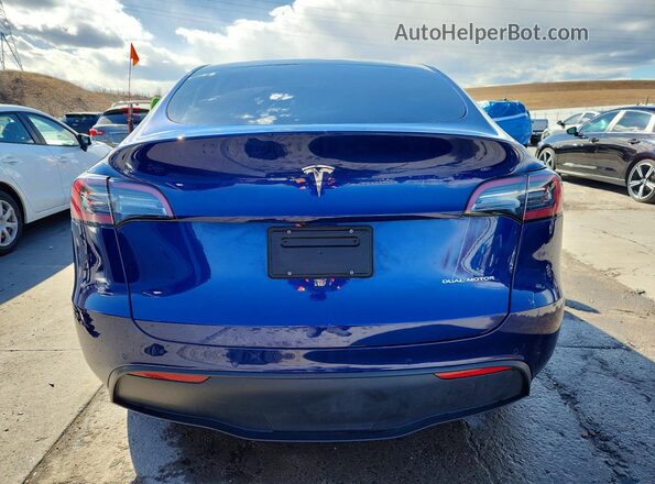 7SAYGDEE4NA007570 2022 TESLA MODEL Blue Հետևի տեսք