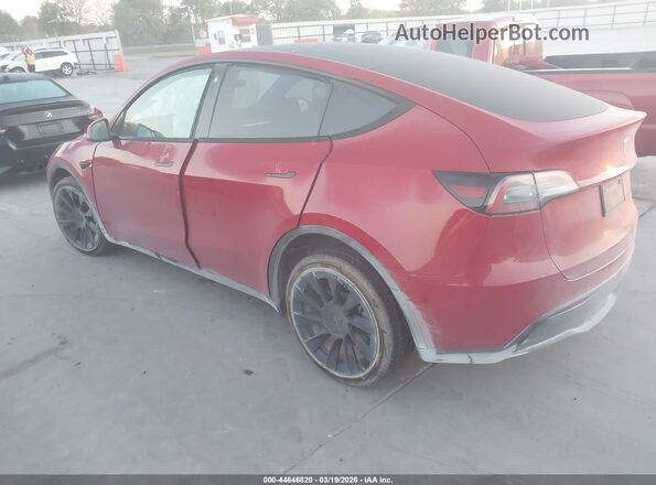 7SAYGDEE4NF342279 2022 TESLA MODEL Y Maroon Trasero izquierdo