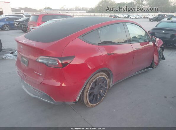 7SAYGDEE4NF342279 2022 TESLA MODEL Y Maroon Trasero derecho