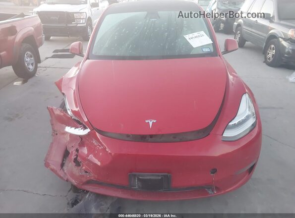 7SAYGDEE4NF342279 2022 TESLA MODEL Y Maroon Vista interior trasera