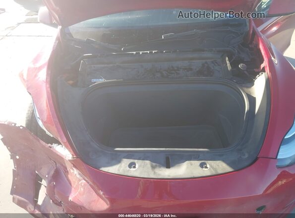 7SAYGDEE4NF342279 2022 TESLA MODEL Y Maroon Vista trasera