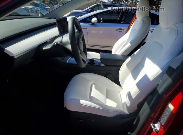 7SAYGDEE5NF369488 2022 TESLA MODEL Red Սալոնի դիմացի տեսք