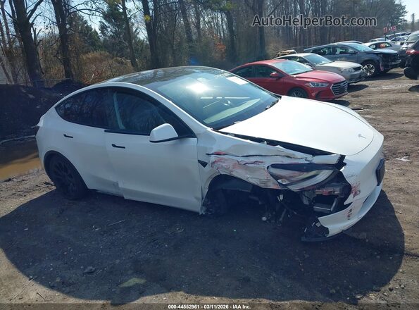 7SAYGDEE5NF385805 2022 TESLA MODEL Y White უკანა სალონის ხედი