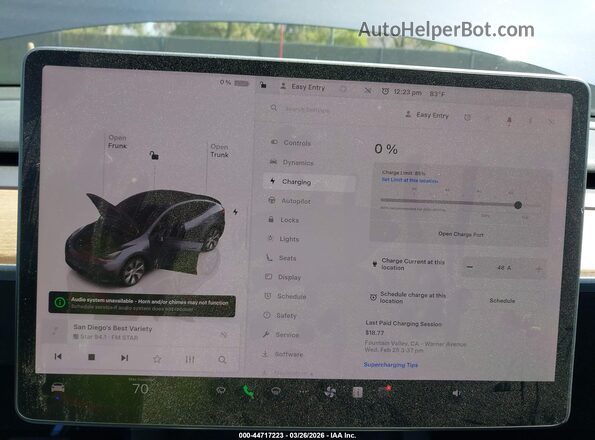 7SAYGDEE5NF389370 2022 TESLA MODEL Y Gray Հետևի նստատեղերի տեսք