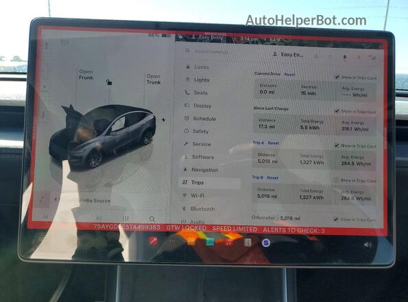 7SAYGDEE5TA459363 2026 TESLA MODEL Gray Սարքավորումների վահանակի տեսք