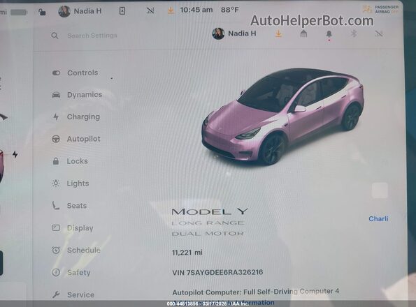 7SAYGDEE6RA326216 2024 TESLA MODEL Y Gray 