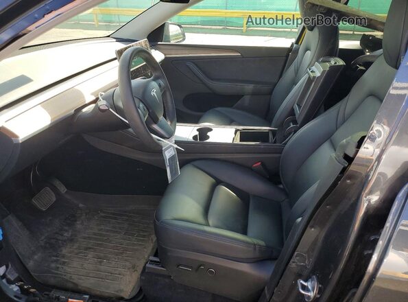 7SAYGDEE6SA356161 2025 TESLA MODEL Black Widok wnętrza z przodu