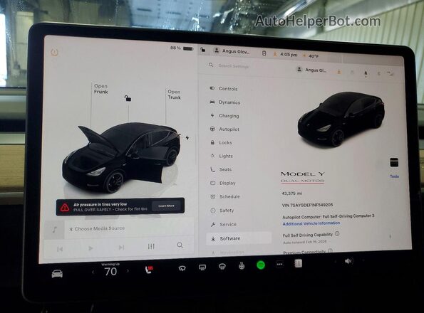 7SAYGDEF1NF549205 2022 TESLA MODEL Black 