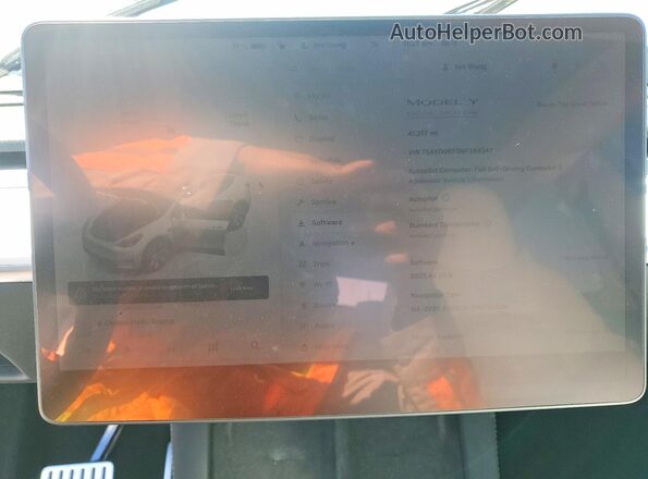 7SAYGDEF5NF364347 2022 TESLA MODEL White Вид щитка приладів