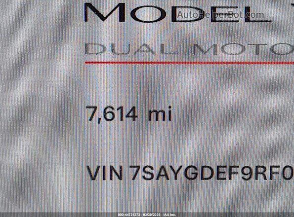 7SAYGDEF9RF061075 2024 TESLA MODEL Y Белый 