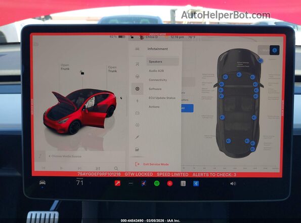 7SAYGDEF9RF101218 2024 TESLA MODEL Y Red 