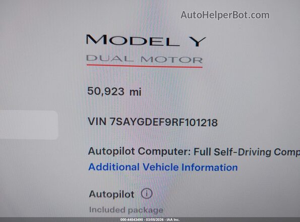 7SAYGDEF9RF101218 2024 TESLA MODEL Y Red 