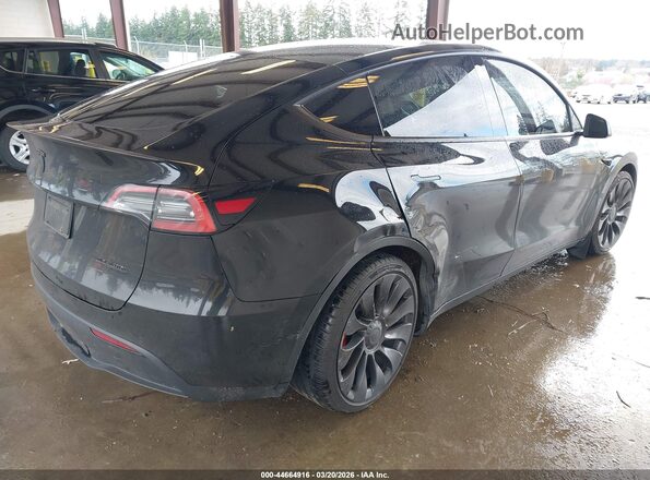 7SAYGDEFXNF398655 2022 TESLA MODEL Y Black Հետևի աջ