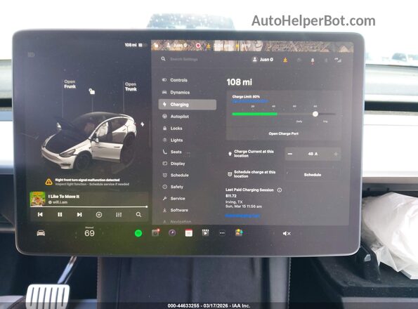 7SAYGDEFXPF918663 2023 TESLA MODEL Y Белый 