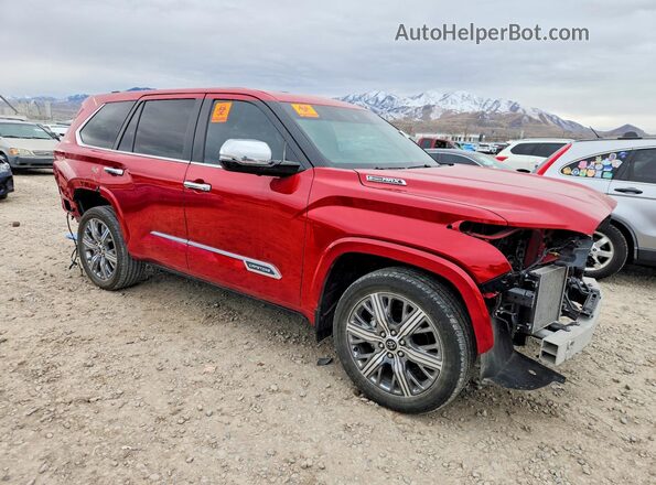 7SVAAABA2RX026347 2024 TOYOTA SEQUOIA Red წინა მარჯვენა