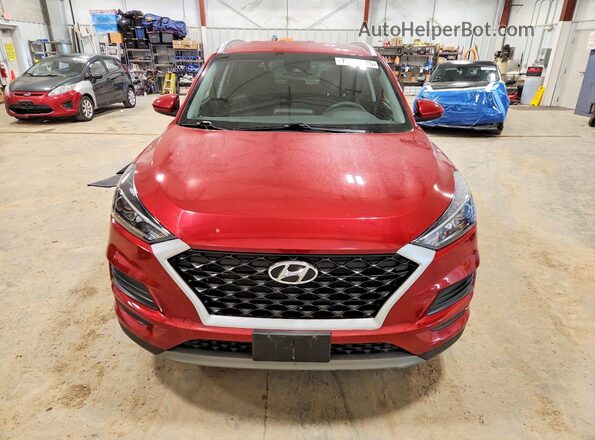 KM8J33AL2MU341142 2021 HYUNDAI TUCSON Red უკანა ხედი