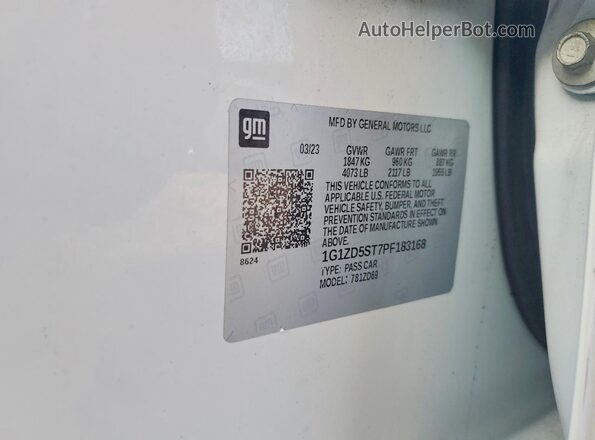 1G1ZD5ST7PF183168 2023 CHEVROLET MALIBU Белый 