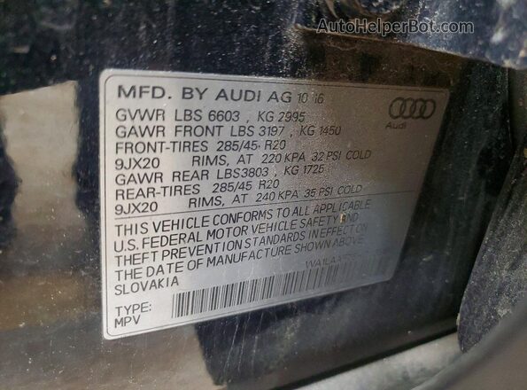 WA1LAAF76HD035161 2017 AUDI Q7 Blue Widok wnętrza 360 stopni