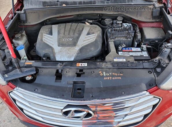 KM8SMDHF5GU143294 2016 HYUNDAI SANTA Red Вид наклейки з VIN-кодом