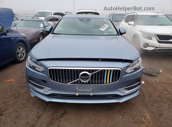YV1A22ML9H1010847 2017 VOLVO S90 Blue Вид ззаду