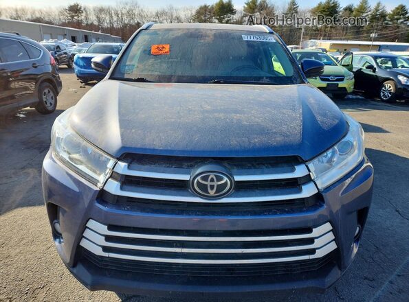 5TDJZRFH9KS952975 2019 TOYOTA HIGHLANDER Синий 