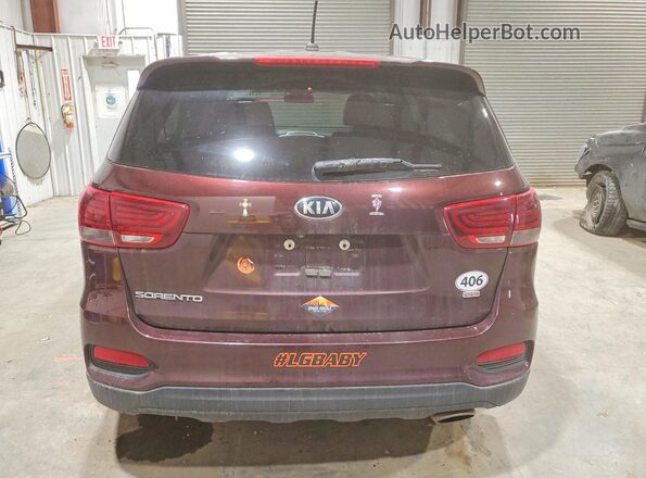 5XYPGDA30KG564383 2019 KIA SORENTO Burgundy 