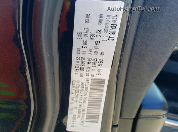 1C4RDJAG8GC354063 2016 DODGE DURANGO Black Widok wnętrza 360 stopni