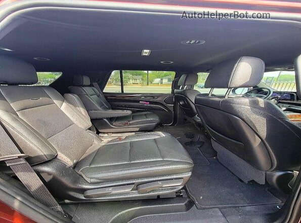 1GYS3AKLXPR190547 2023 CADILLAC ESCALADE Burgundy Widok wnętrza z przodu