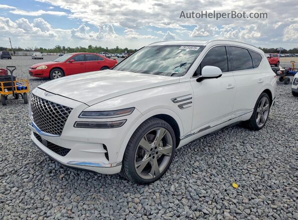 KMUHCESC3MU056881 2021 GENESIS GV80 White უკანა მარცხენა