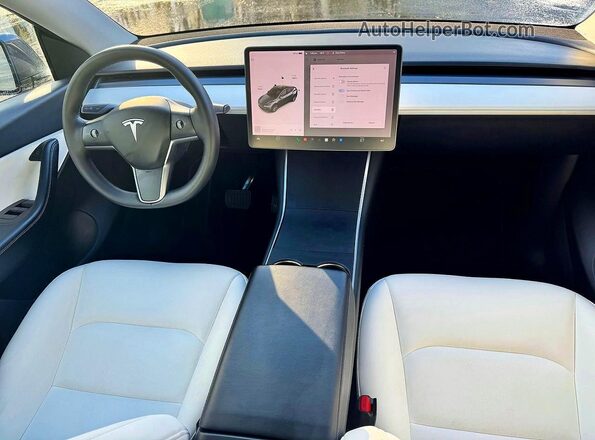 5YJYGDED6MF106087 2021 TESLA MODEL Gray Вид задніх сидінь