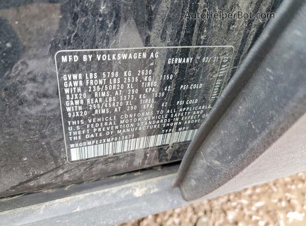 WVGDMPE2XMP013677 2021 VOLKSWAGEN ID.4 Black Панорамний вид салону 360°