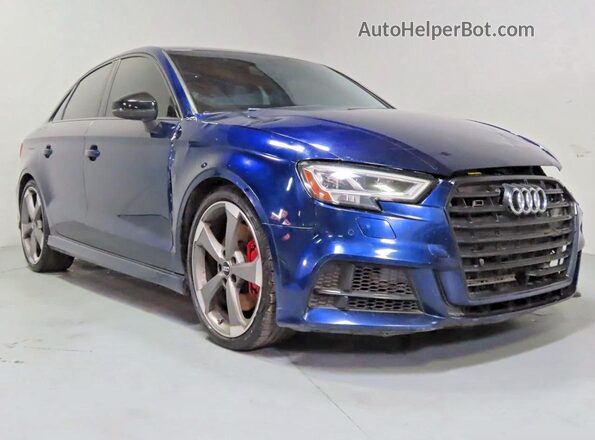 WAUB1GFF6KA100141 2019 AUDI S3 Blue Հետևի ձախ