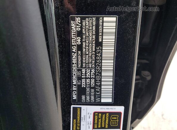 W1KAF4HB7SR268435 2025 MERCEDES-BENZ C-CLASS Black სალონის 360-გრადუსიანი ხედი