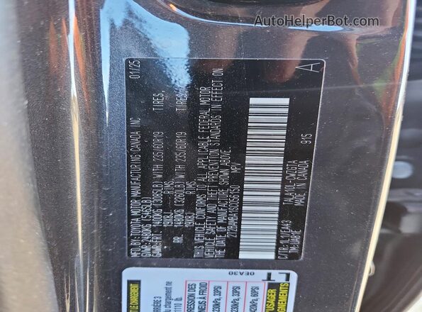 2T2BAMBA1SC056150 2025 LEXUS RX Серый Вид наклейки с VIN-кодом