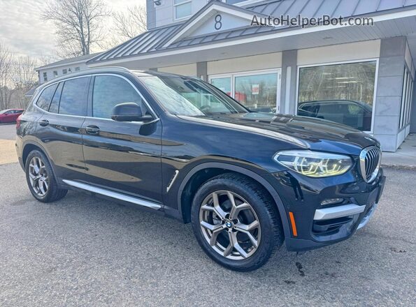 5UXTY5C09M9H28918 2021 BMW X3 Black უკანა მარცხენა