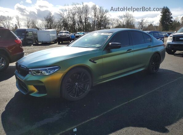 WBSJF0C53KB284461 2019 BMW M5 Green Trasero izquierdo