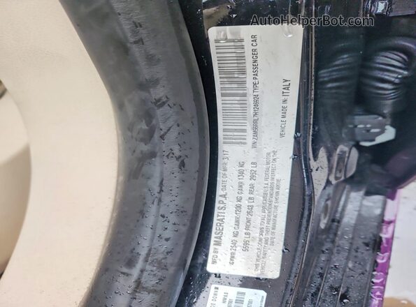 ZAM56RRL7H1246924 2017 MASERATI QUATTROPOR Purple Vista de la etiqueta del VIN