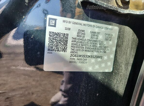 2G61M5S33K9123882 2019 CADILLAC XTS Черный 